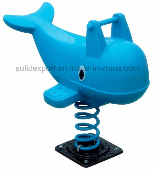 Eco Friendly Whale Plastic Children Outdoor Rocking Horse