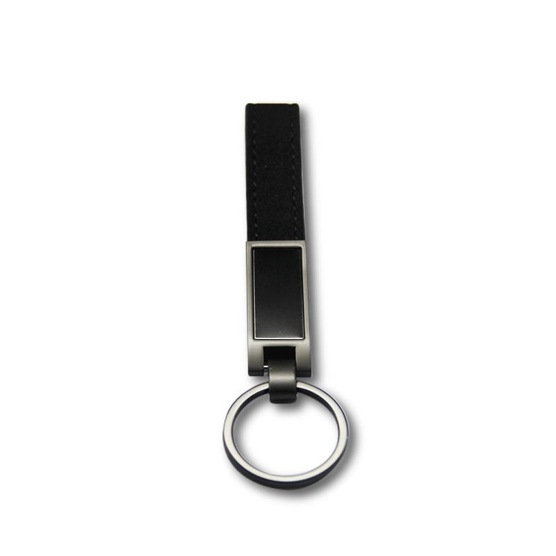 Custom Cheap Leather Keychain with Keyring for Promotion