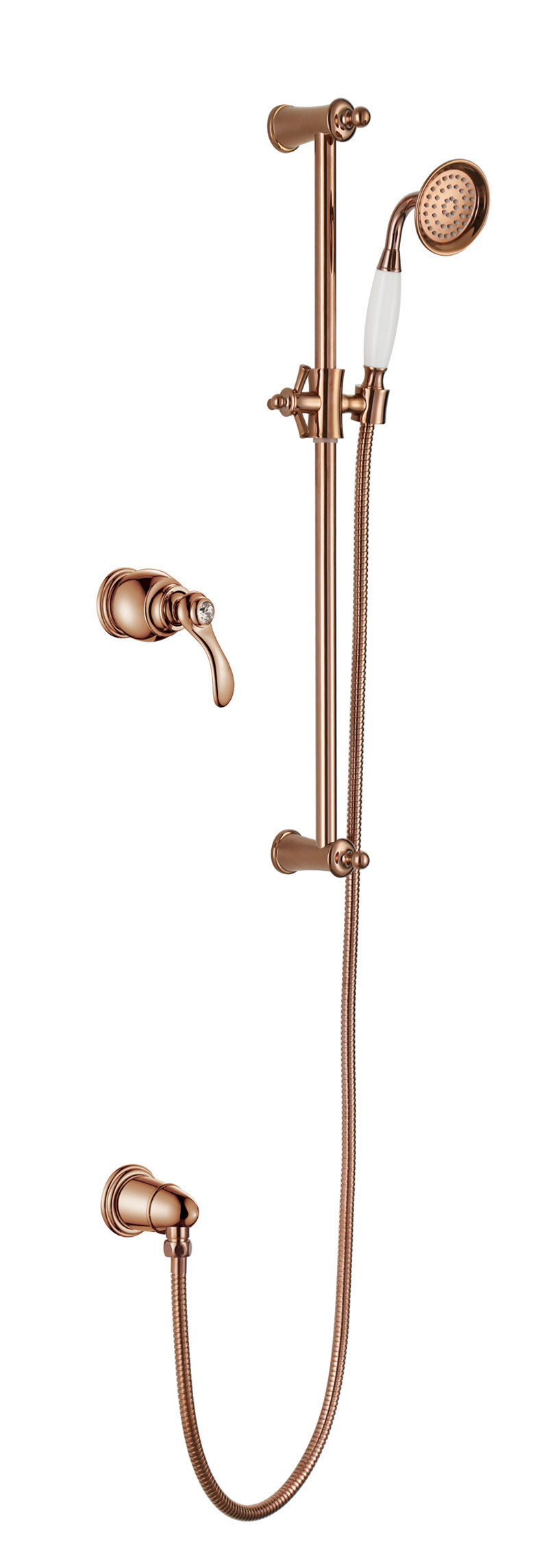 Wall Mounted Antique Brass Concealed Shower Set (zf-W67)