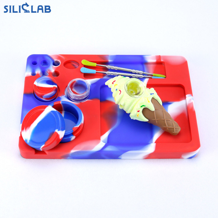 DAB Depot - 10-2-1 Siliconel Rolling Tray Silicone Tray and Platinum Cured Mat