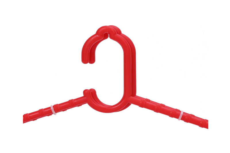 Red Color Plastic Baby Hangers Wholesale for Kids Clothes