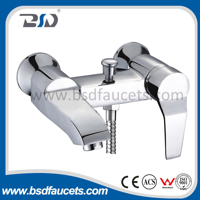 Brass Wall Mount Artistic Bathroom Faucet Chrome Bath Shower Faucets