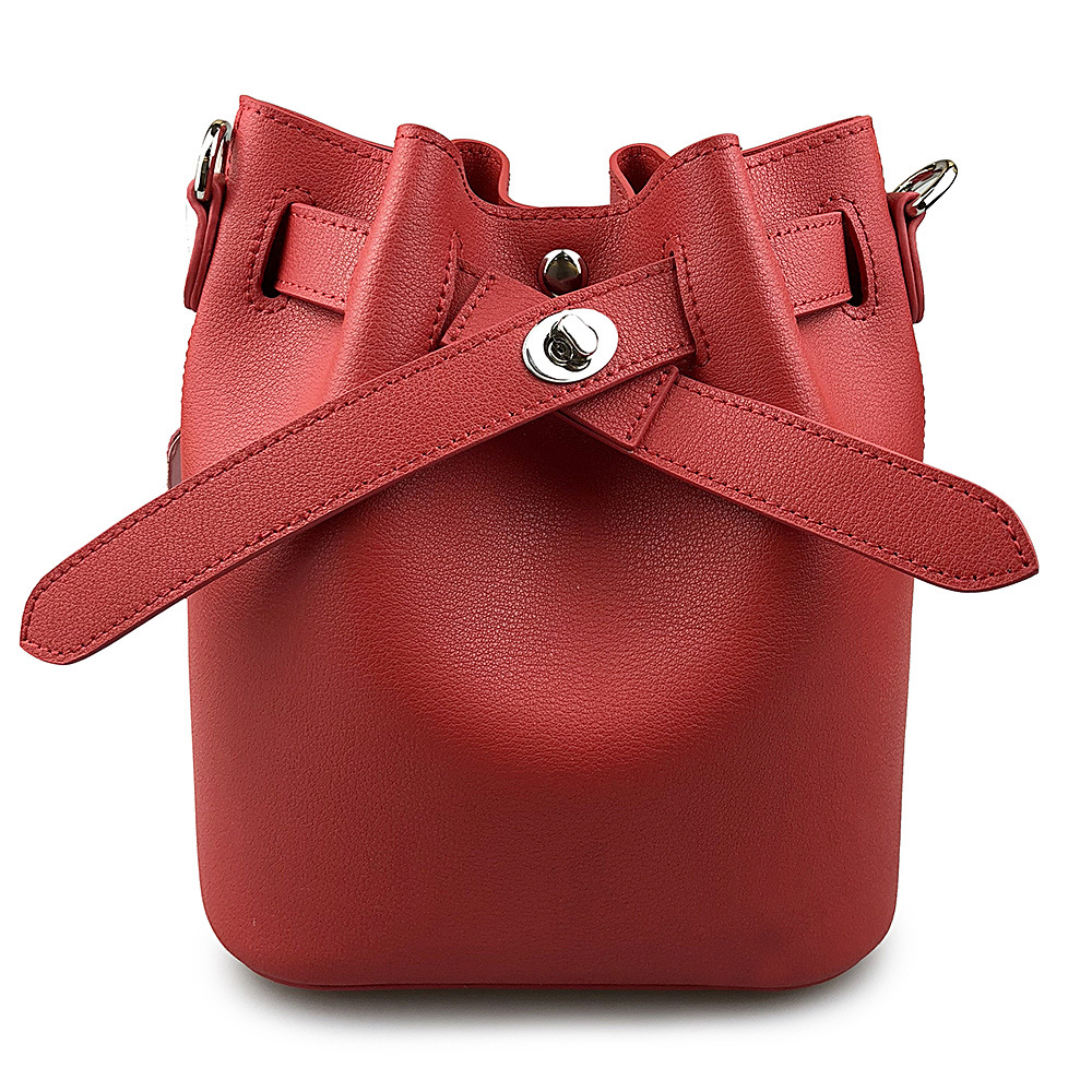 2018 Ladies Genuine Leather Bucket Bag Leisure Shoulder Bag