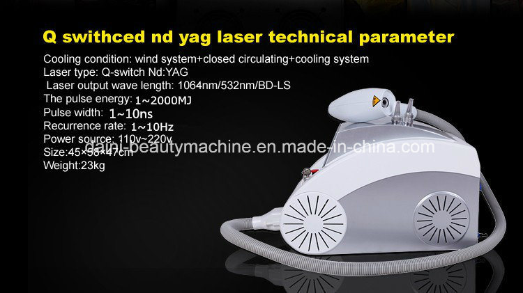 Portable Q Switch ND YAG Laser / Handheld YAG Laser Tattoo Removal