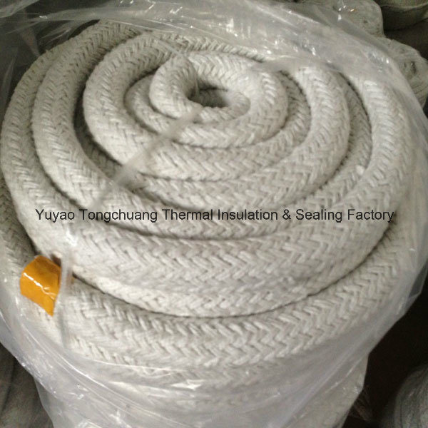 Ceramic Fiber Round Braided Sealing Rope with Glass Filament+S. S. Wire Reinforcement