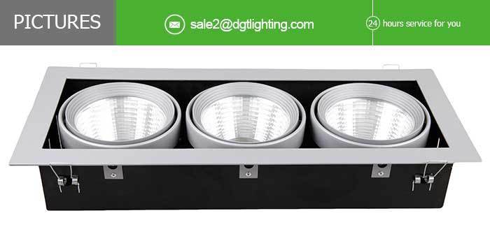 LED Ceiling Triple Head AR111 Recessed Spotlight