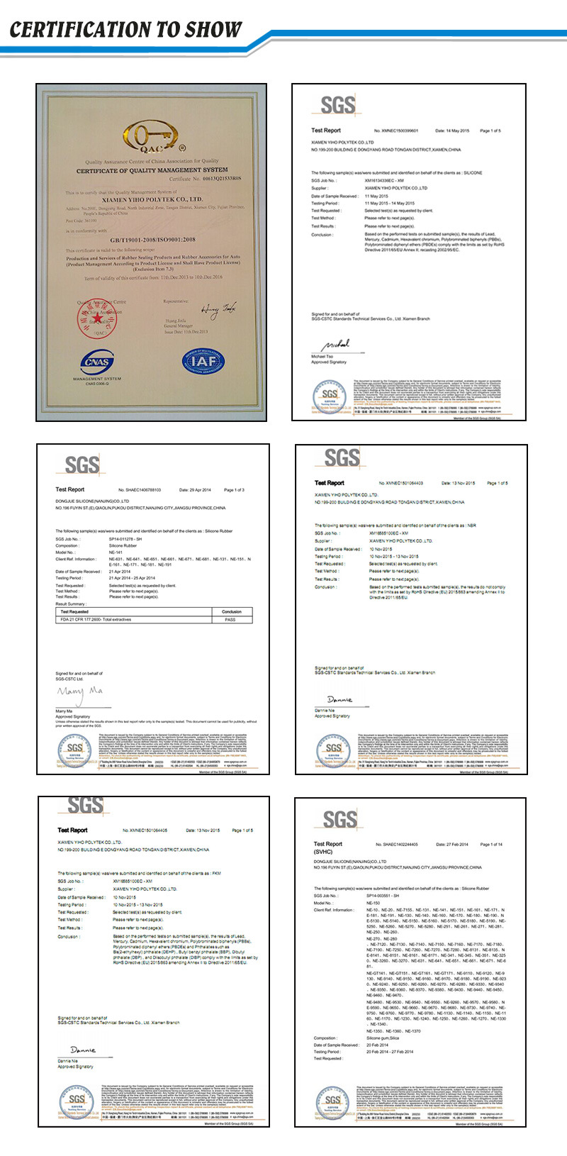 EPDM/Silicone/FKM/Viton/NBR Rubber Grommets / Plugs in RoHS