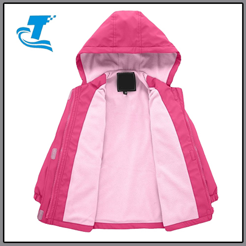 Kid's Lightweight Fleece Lined Hooded Raincoat