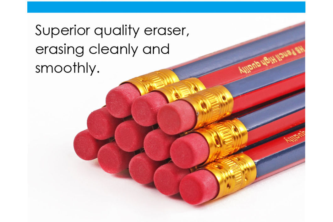 7'' Good Quality Wooden Hb Pencil with Eraser