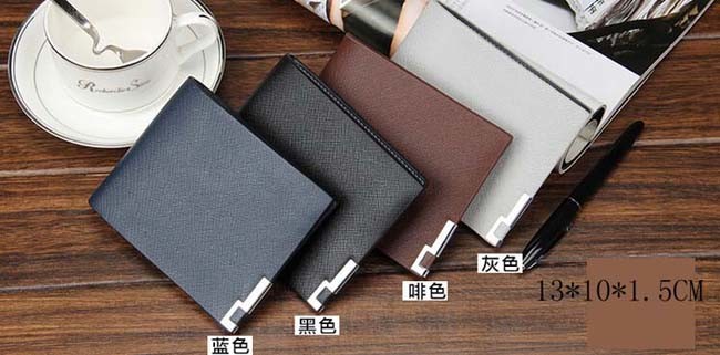 PU Leather Business Men Wallet with Customized Logo