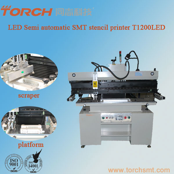 Torch Semi Automation High Precision SMT Solder Paste Screen Stencil Printer Machine T1200d