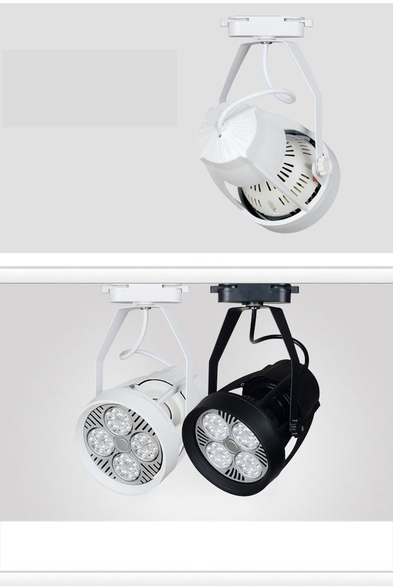 LED Track Lamp White/Black LED Spot Light PAR30 LED Track Light COB