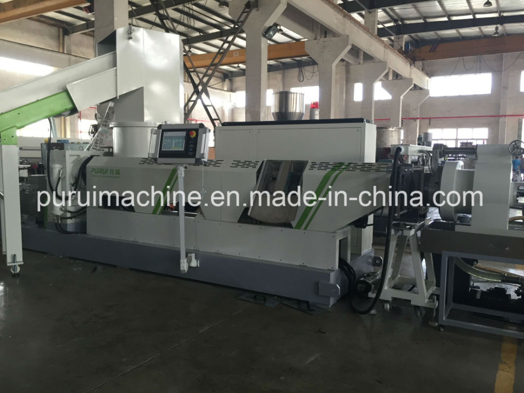 Die Cutting Extruder Plastic Granulating Machine with PLC Touch Screen