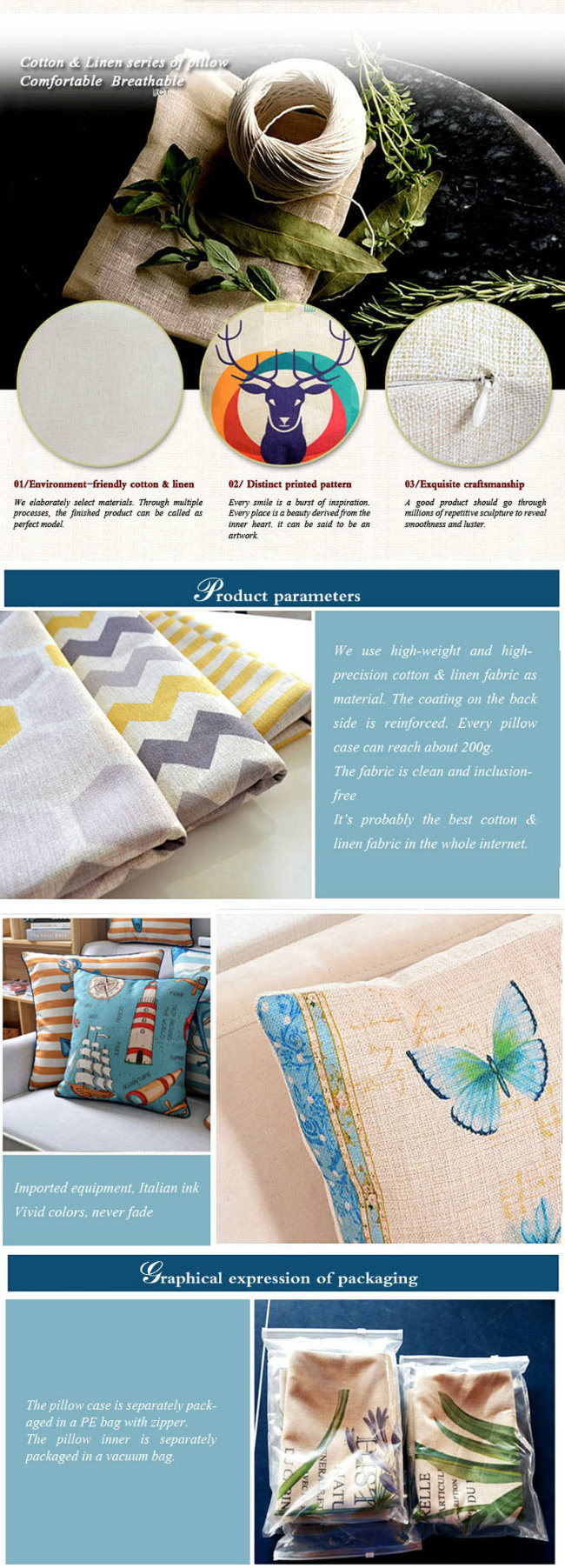 Yrf New Style Handmade Geometric Patterns Sewing Cushions Pillow