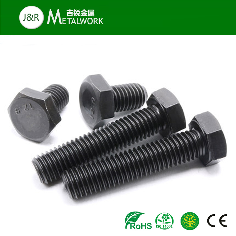 Black Galvanized Full Thread Hexagonal Bolt/Hex Bolt (DIN933)