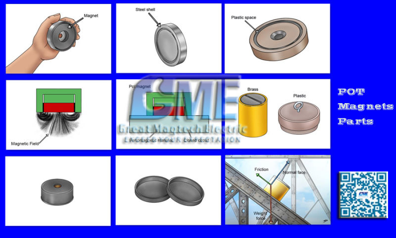 N42 Pot Dia 6 0 X15 mm M8 Countersunk NdFeB Permanent Magnet