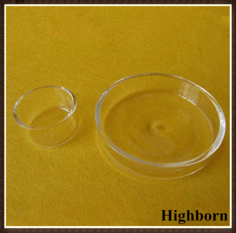 Clear Round Base Silica Quartz Glass Petri Dish with Lid