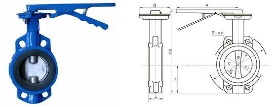 Manual Cast Iron Wafer Soft Seal Butterfly Valve (GAD71X)