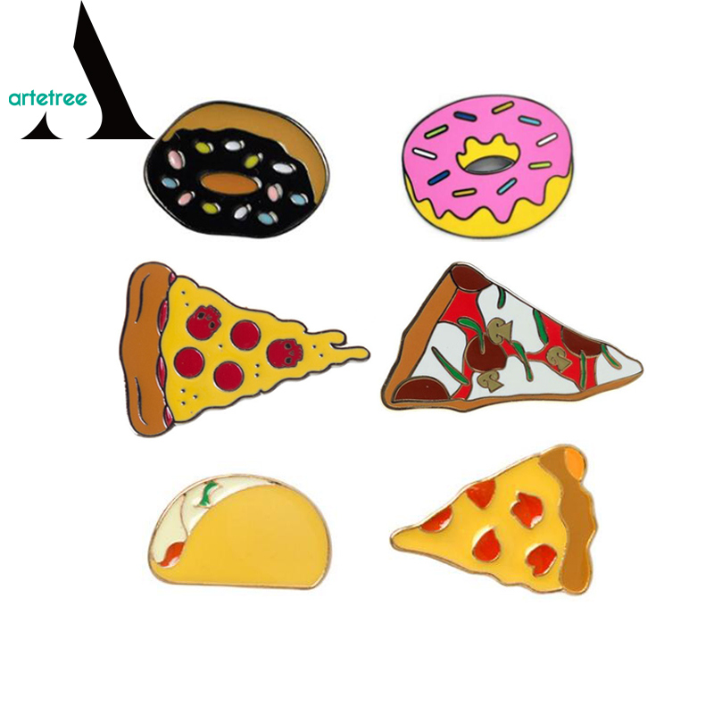 OEM Metal Enamel Pizza Pin Badges