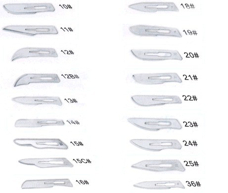 Disposable Carbon Steel Surgical Blades (sterilization with Gamma Radiation)