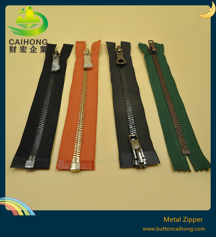 High Quality Metal Zipper with Hang Plating Teeth/Special Teeth Type for Accessories