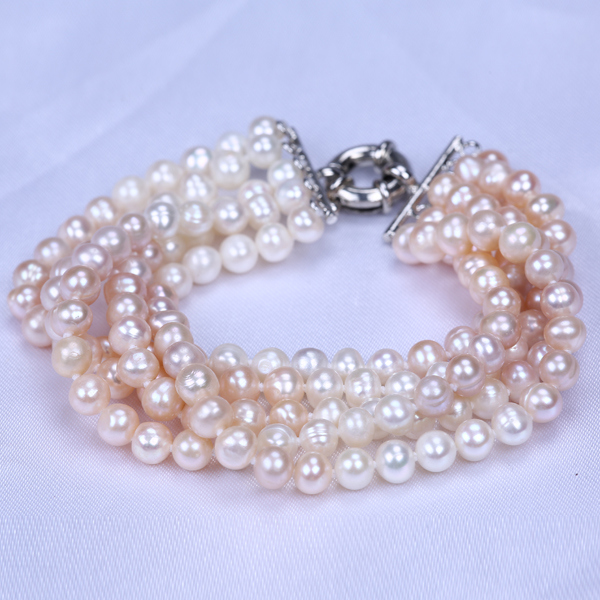 Five Rows Freshwater Pearl Bracelet