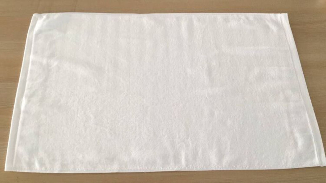 High Quality 100% Cotton Jacquard White Logo Bath Towel Beach Towel Bath Mat