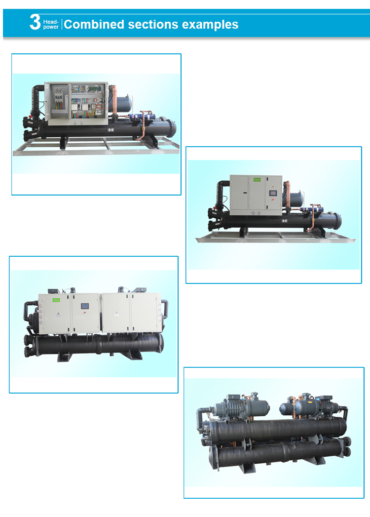 Marine Seawater Cooled Screw Water Chiller Coated with Anti-Corrosion Navy Paint