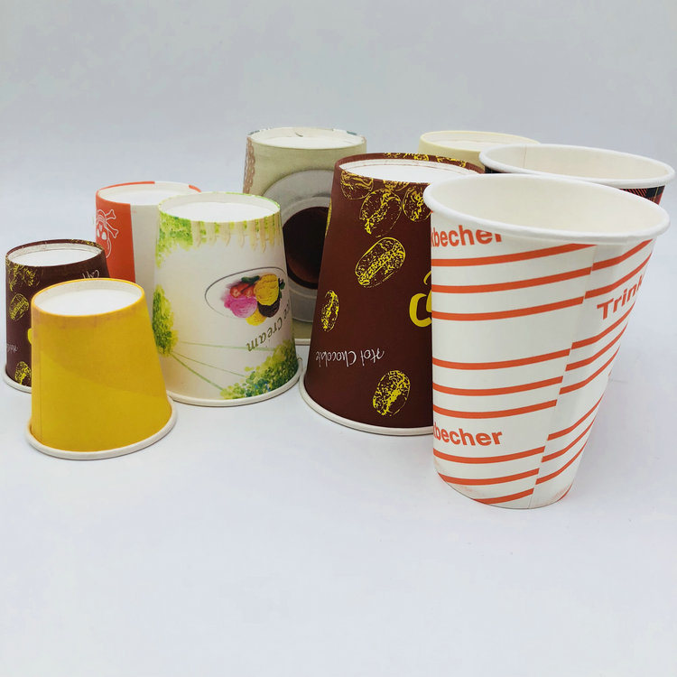 Drink Paper Cup, Double PE Coated Paper Cups with Lid for Hot Drinks