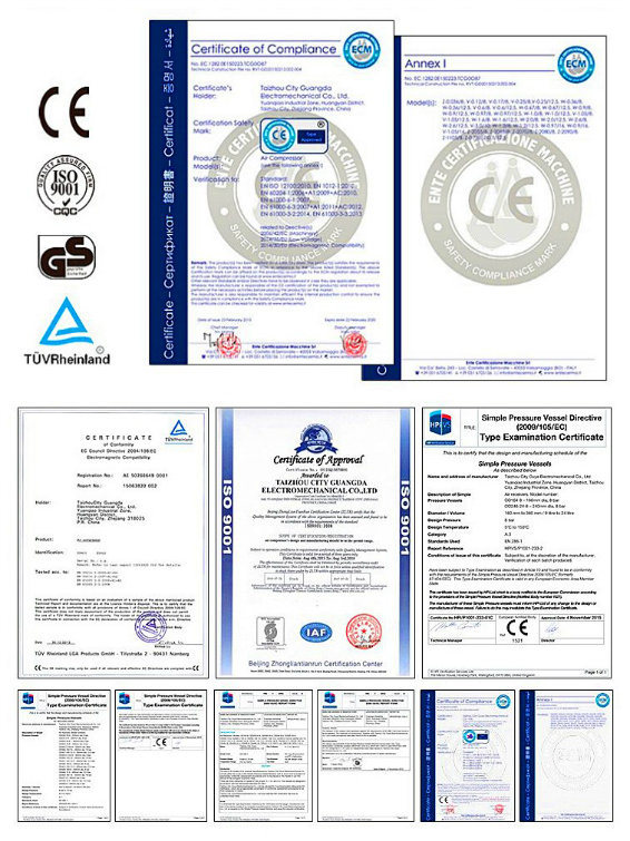 Ce RoHS Approved 2HP 1.5kw 25L Direct Driven Air Compressor