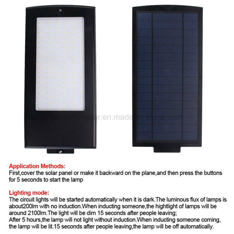 All in One 2100 Lumens Outdoor LED Salar Wall Light for Wall Street Solar light