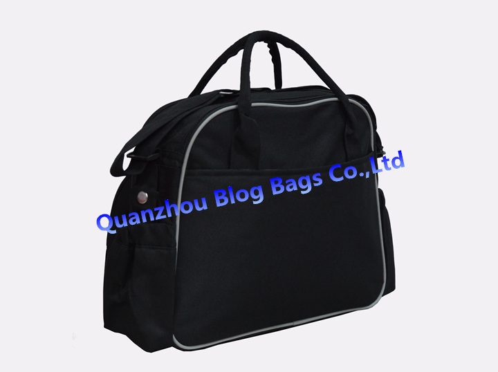 Multifunctional Black Polyester Diaper Baby Mummy Tote Bags