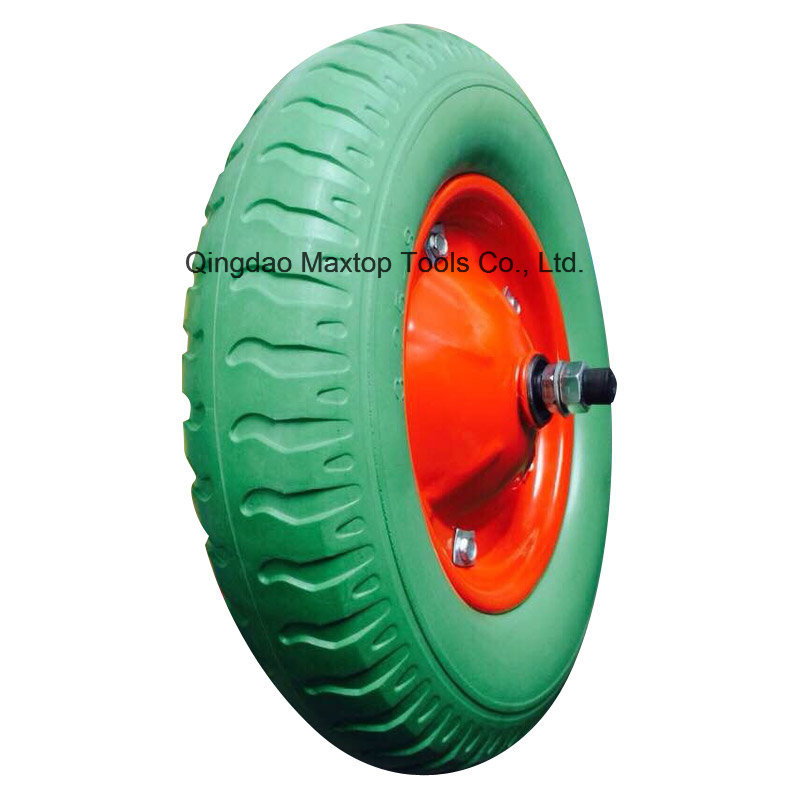 China Qingdao 400-8 PU Foam Hand Trolley Wheel