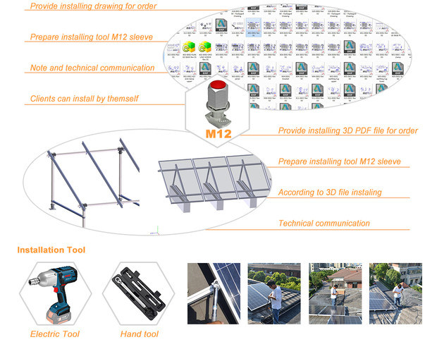 Roof Solar Mounting System Products Assembly (MD0283)