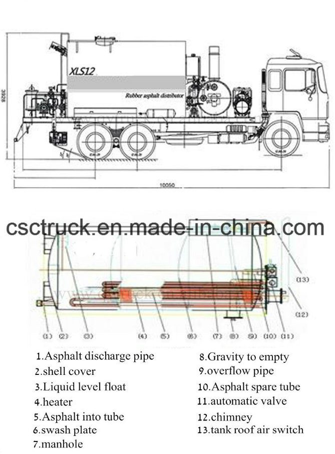 4X2 6X4 12000L Automatic Asphalt Distributor, Asphalt Distributor, Asphalt Truck