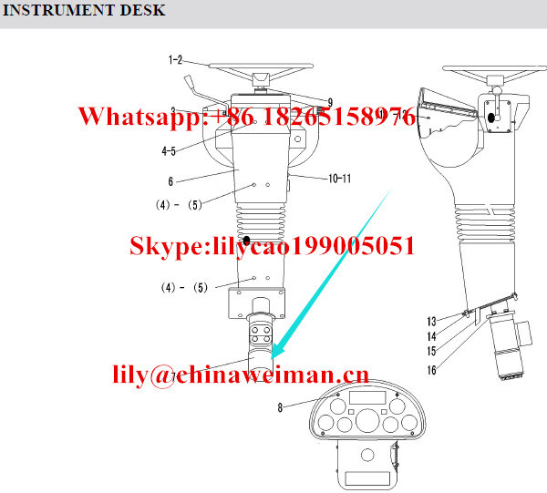 Sdlg LG956L Loader Nstrument Desk System Parts Steering Gear Bzz6-800 4120001805