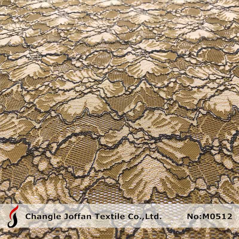 Knitting Nylon Polyester Stretch Lace Fabric for Garment Material (M0512)