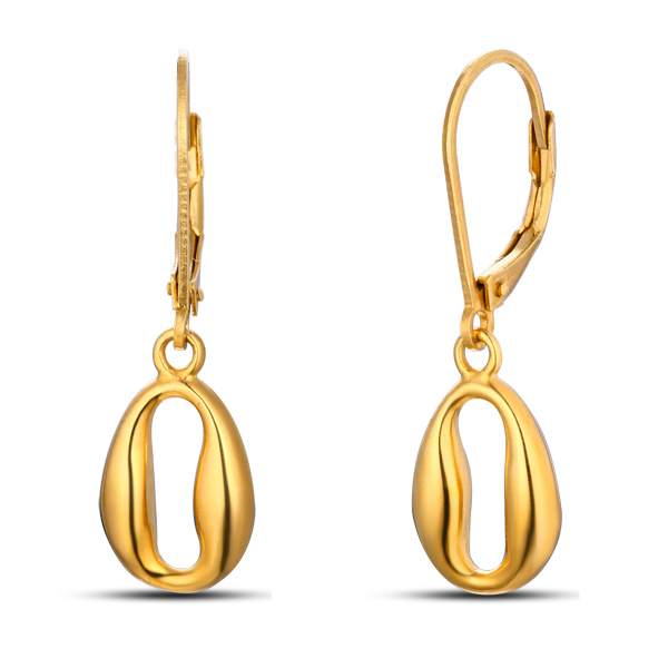 Fashion Gold Plated Hook Stainless Steel Earrings