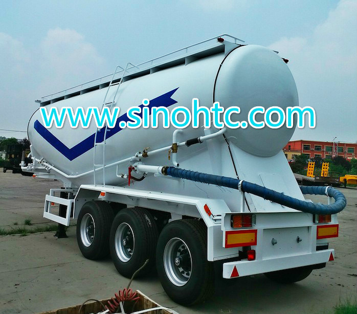 China heavy truck trailer/ 55cbm Cement Tanker Semitrailer