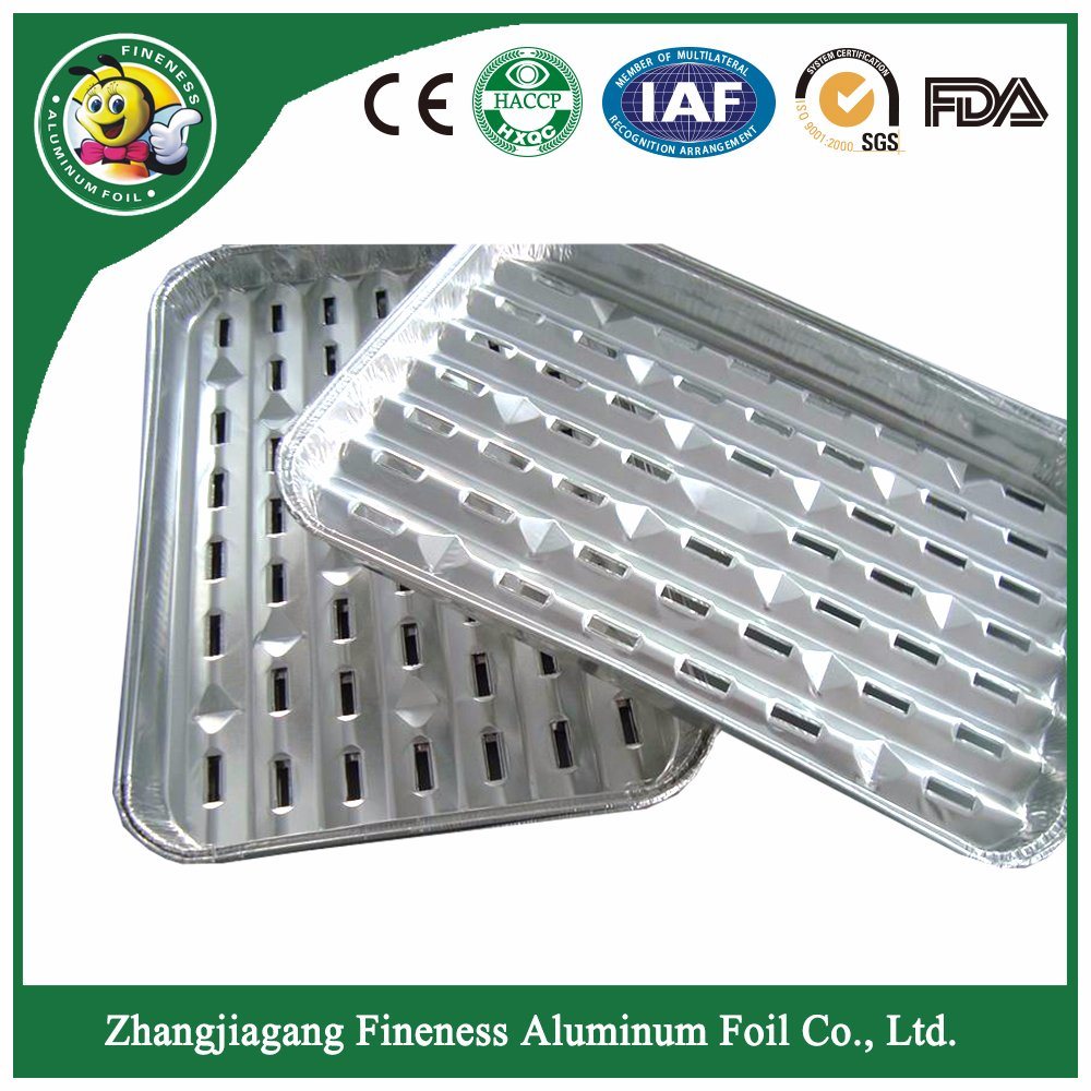 Aluminum Foil Container Plate and Tray for Barbecue and Baking