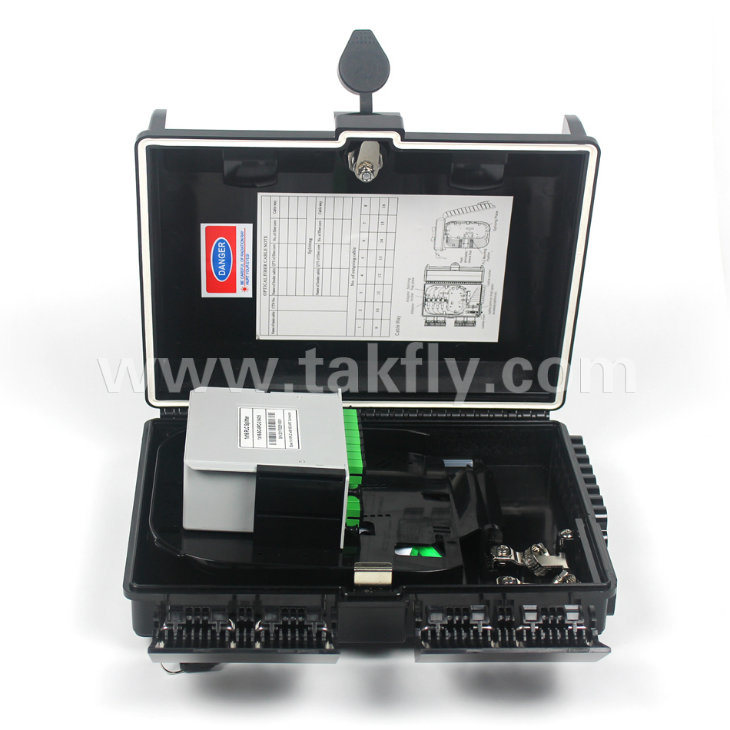 Indoor Outdoor Black Plastic 16 Core Fiber Optic Distribution Box Price