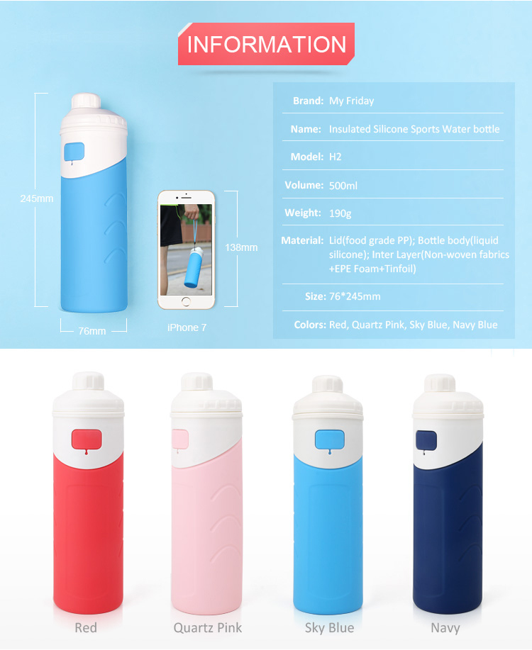 500ml Four Colors Silicone Vacuum Flask