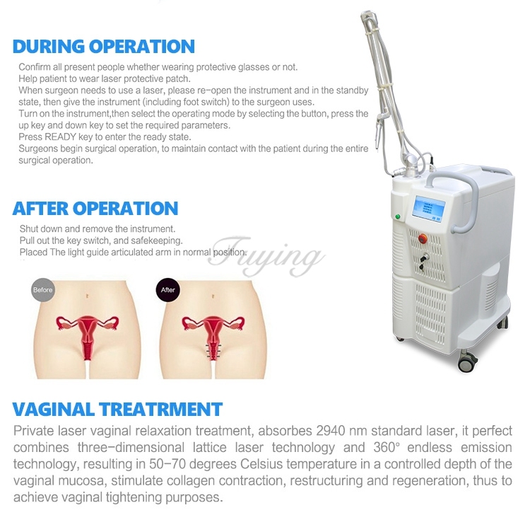 Hotest Fractional CO2 Laser Equipment Skin Resurfacing Vaginal Tightening Machine