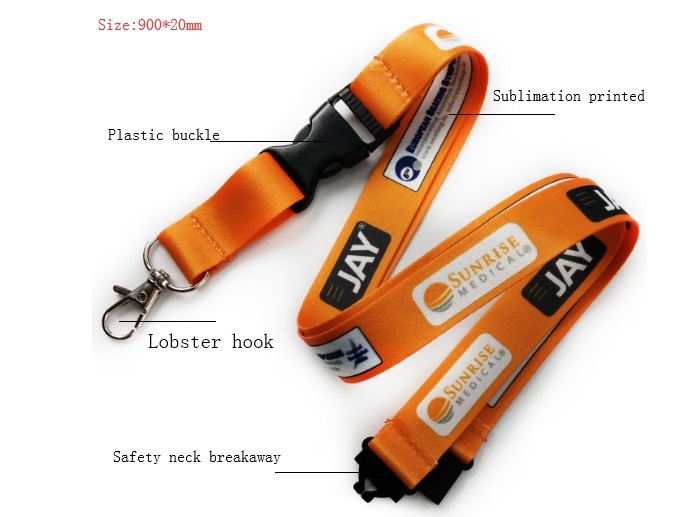 Print Your Own Logo Heat Transfer Neck Colorfull Lanyard