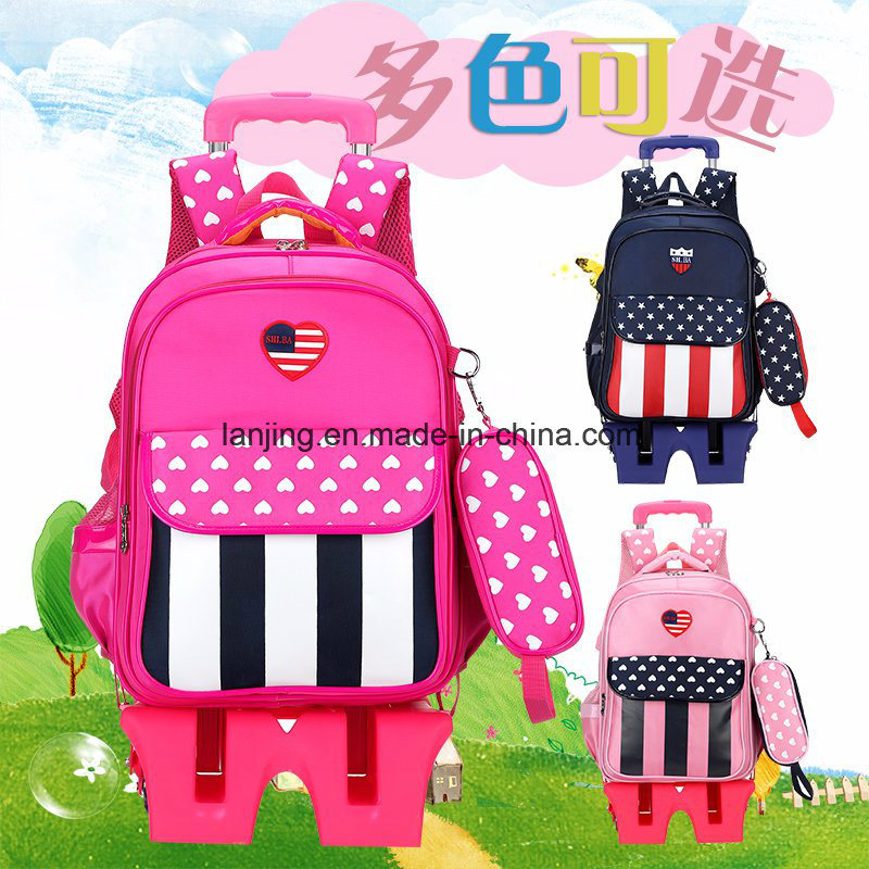 Bw-K254 Custom Wholesale Cute Kindergarten Kids Backpack Trolley School Bag