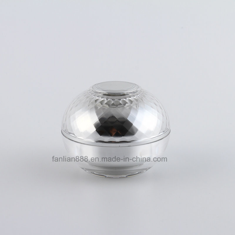 Acrylic Bowl Shape Diamond Surface Cream Jars