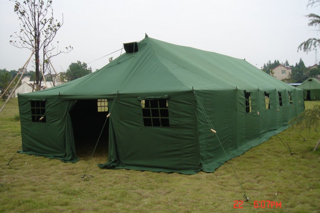 Tent Camp Camping Troops Canvas Roof Family Olive Green Military Tent