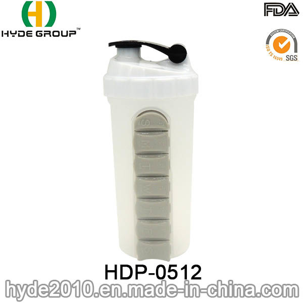 600ml Newly Plastic Protein Shaker Bottle (HDP-0512)