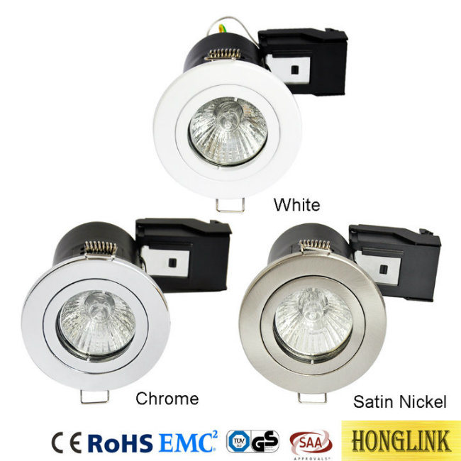 90mins Fire Rated Recessed Ceiling Downlight Housing, GU10 LED Spotlight for GU10 LED Bulbs