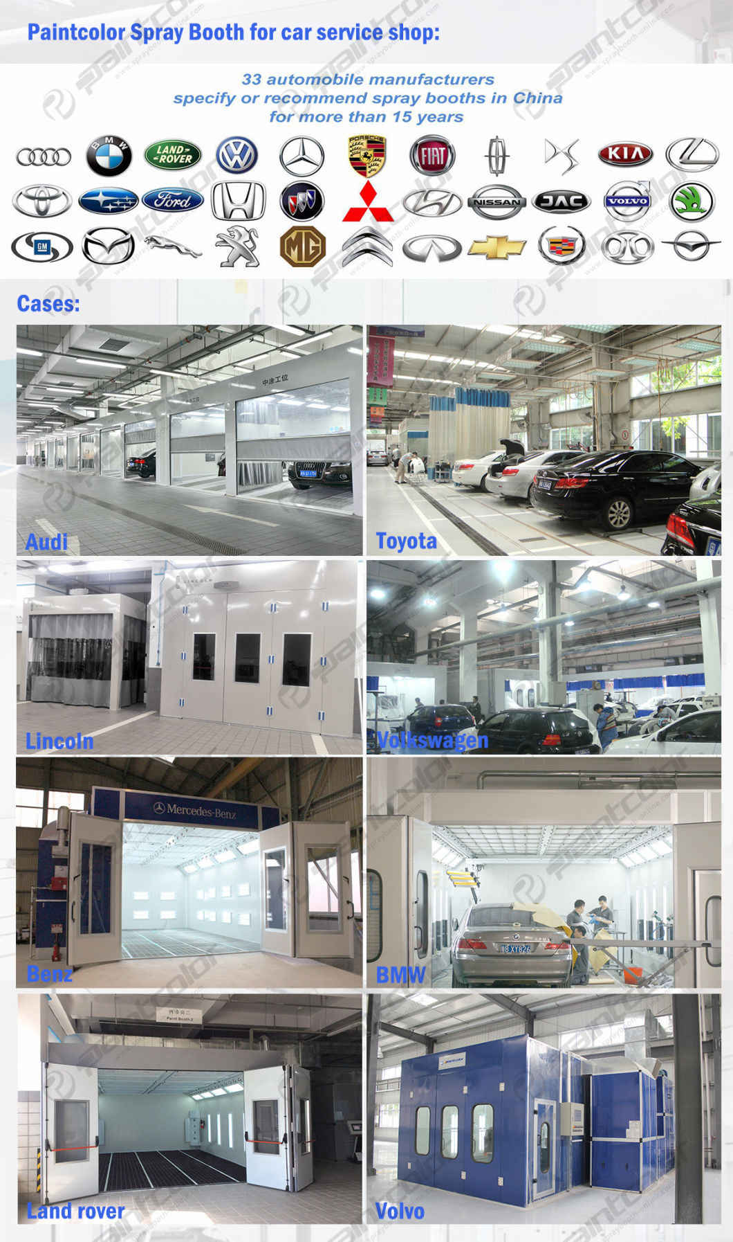 Sheet Metal Paint Line Multi-Booth Car Spray Paint Booth Production Line Paintcolor Brand